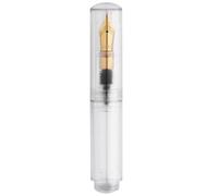 Cpolebev Mini Penna Stilografica Tascabile con Contagocce Penna A Inchiostro con Pennino F Penna A Inchiostro Portatile Mini Penna Tascabile Trasparente