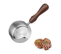 Cpolebev Mini Pentole per Salse-Scalda-Burro per di Mare Galvanica In Acciaio Inossidabile con Manico (100 Ml/3,5 Once)
