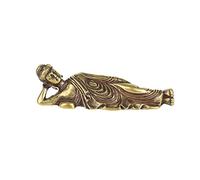 Cpolebev Mini Retro D' Sdraiato Statua di Buddha Buddha Scultura Figurine Rame Puro Decorazione della Casa Buddha