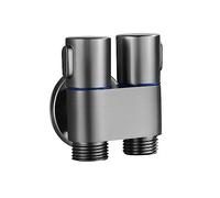 Cpolebev Mini Rubinetto Multifunzione nel 1 nel 2 Uscite Rubinetto per Lavatrice un Doppio Cromato per Lavatrice e WC-A