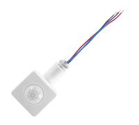 Cpolebev Mini Sensore un Infrarossi per Corpo Umano 220V Interruttore Sensore un Infrarossi per Corpo LED Flood Light Sensore di Movimento PIR Regolabile Bianca