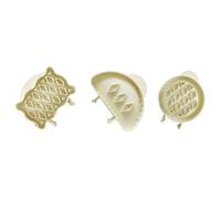 Cpolebev Mini Set di Stampini per Tortine A Mano, Pressa per Tortine A Tasca con Lattice, Stampino per Pasta in Plastica ABS Resistente.