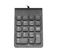 Cpolebev Mini Tastiera Numerica Cablata USB Tastierino Numerico 18 Tastiera Digitale per Contabilità Teller Laptop Android Notebook Tablet PC (Nero)
