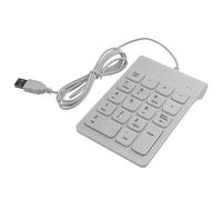 Cpolebev Mini Tastiera Numerica Cablata USB Tastierino Numerico 18 Tastiera Digitale per Contabilità Teller Laptop Android Notebook Tablet PC (Bianca)
