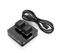Cpolebev Mini Tastiera Personalizzata 2 RGB Macro OSU Tastiera Meccanica Programmabile per Il Gioco, Nera di Tipo A Durevole