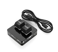 Cpolebev Mini Tastiera Personalizzata 2 RGB Macro OSU Tastiera Meccanica Programmabile per Il Gioco, Nera Tipo B Durevole
