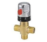 Cpolebev Miscelatore Termostatico nel Massiccio G1/2 per Doccia Controllo Temperatura Acqua Tubo di Controllo Termostato Vasca