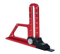 Cpolebev Misuratore di Altezza del Tavolo per Fresatrice, Misuratore di Profondità Tavolo Regolabile da 0-60 Mm, Misuratore di Misurazione In Alluminio con Blocco 'Altezza