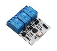 Cpolebev Modulo Relè Modulo Relè di Controllo Seriale da USB A CH340 A 3 Canali Protezione Accoppiatore Ottico Modulo Interfaccia TYPE-C DSTUR-T30