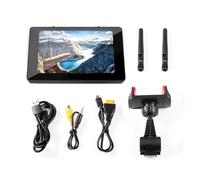 Cpolebev Monitor FPV da 5 Pollici con Ricevitore di Diversità 5.8G 40CH e DVR da 4000mAh per Radiocomando Drone RC