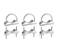 Cpolebev Morsetto per Albero a Doppia Antenna Morsetto a V con Bulloni a U Kit Staffa di Montaggio da Montante a Montante Resistente Antiruggine per TV, CB (3 Set)