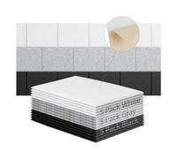 Cpolebev Murali Acustici da 15 Pezzi 12x8x4 Pollici, Pannello Fonoassorbente Autoadesivo, per Studi di Registrazione A 3 Colori