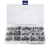 Cpolebev nel Acciaio Inossidabile 2-56 un 3/8 Pollice-16 UNC Kit Assortimento di Esagonali per Bulloni-280 Pezzi
