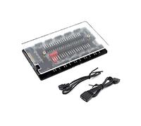 Cpolebev Nero Hub Ventola RGB in Plastica 10 Porte PWM Splitter Ventola RGB Indirizzabile 5V/3Pin per Alimentazione + Controllo Scheda Madre