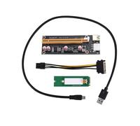 Cpolebev NGFF M.2 M Key per USB 3.0 PCI-E Riser Card M2 a USB3.0 PCIE 16X 1X Extender con Alimentazione per Litecoin