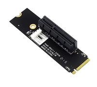 Cpolebev NGFF M.2 Un PCI-E 4X Riser Card M2 M Key Un PCIe X4 Adattatore con Indicatore LED SATA Power Riser per Bitcoin Mining