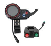 Cpolebev NJAX-T Misuratore Cruscotto Scooter Elettrico 36V 48V Regolabile + Pulsante Interruttore 6PIN per Sostituzione Scooter Elettrico
