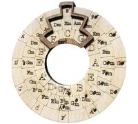 Cpolebev Note Strumenti Musicali Facile da Trasportare Ruota per Accordi Educativi Strumento per Melodia In Legno Cantautori Chitarra per Musicisti Facile da Usare