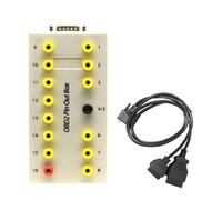 Cpolebev OBDII OBD2 Breakout Box Car Break out Box Car Protocol Detector Auto Can Test Box Automotive Connector Detector(B)