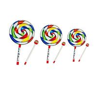 Cpolebev Orff Instruments Lollipop Drums 6/8/10 Inch Three Size Dance Puntelli Strumenti A Percussione A Mano Giocattoli Educativi