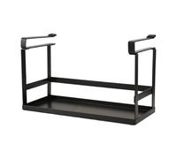 Cpolebev Organizer per Spezie Il Ripiano Appendiabiti per Armadietto Portabottiglie per Condimenti Cesto Portaoggetti Accessori per La Cucina Nero