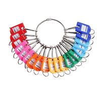 Cpolebev Organizer Portatile In Metallo Riutilizzabile con 30 Ganci A Molla e Targhette con e Finestra per Etichette