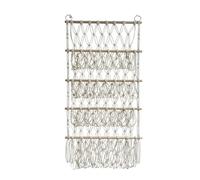 Cpolebev Organizzatore da Appendere alla Parete con Animali di Peluche, Rete per Giocattoli, Amaca, per La Cameretta dei Bambini, per Riporre I Giocattoli di Peluche, Boho Macrame, Bianca