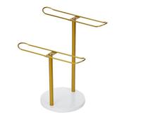 Cpolebev Organizzatore per Supporto per Fascia A 2 Livelli, Espositore per Cerchi per Capelli Organizzatore per Fascia per Riporre Corde per Capelli Accessori Bracciali