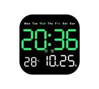 Cpolebev Orologi da Parete Digitali Temperatura Data Settimana Display Orologio 12/24H Sveglia LED A Parete con e