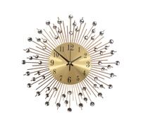 Cpolebev Orologio da Parete Diamanti Rotonda Orologio in Metallo Living Room Decor Quarzo Orologi Minimalista Moderno Orologi ()