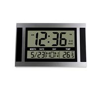 Cpolebev Orologio da Parete Digitale LCD Numero Grande Tempo Temperatura Calendario Sveglia da Tavolo Orologio da Tavolo Design Moderno Ufficio Casa
