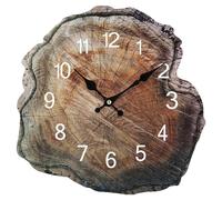 Cpolebev Orologio da Parete in Legno da 12 Pollici Simulazione Annuale Orologio da Parete in Legno Orologio Decorazioni per Soggiorno Home Office