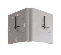 Cpolebev Orologio da Parete Quadrato Orologio da Parete Ad Angolo Piegato Orologio Chic Ad Silenzioso con Luce per la Decorazione Domestica del Soggiorno-Una Installazione Facile e Durevole