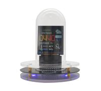 Cpolebev Orologio RGB Nixie Tube Smart WiFi in Rete LED Schermo A Colori IPS A Emissione di Luce Luce Notturna Analogica Digitale Fai-da-Te Facile da Usare