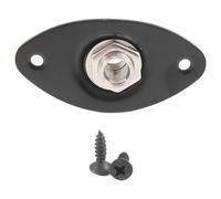Cpolebev Oval Indented Guitar Jack Plate30 Oval Indented Guitar Jack Piastra E Presa Nero Alta qualità, 1 Confezione