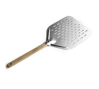 Cpolebev Pala per Pizza da 12 Pollici con Manico In Legno Pala per Pizza Perforata Antiaderente Pala per Pizza Pala per Cottura