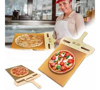 Cpolebev Pala Pizza Scorrevole - Pala Pizza Scorrevole, la Pala Pizza Che Trasferisce Perfettamente la Pizza, Pala Pizza Antiaderente Colore Legno