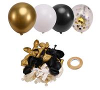 Cpolebev Palloncini Neri e, 67 Pezzi 12 Pollici Palloncini Coriandoli Neri e per Compleanno, Matrimonio, Capodanno