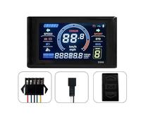 Cpolebev Pannello di Controllo Display Colorato E-Bike LCD-S966 24-72V con Funzione NFC Parti per Biciclette Elettriche con Spina SM