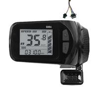 Cpolebev Pannello Display LCD Ebike Misuratore Acceleratore Pollice 24V/36V/48V/60V S886 per Biciclette Elettriche E-Scooter (Spina SM)