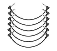 Cpolebev Patch per Chitarra Cavi per Pedali Effetti per Chitarra, Confezione da 6 Pezzi da 30 Cm, Colore Nero, Facile da Installare e Facile da Usare