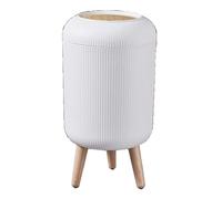 Cpolebev Pattumiera In Plastica con Venature del Legno con Gambe Alte, Adatta per Cucine, Camere da Letto e Uffici.
