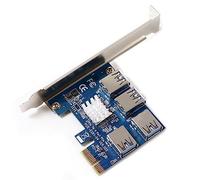 Cpolebev PCIE PCI-e PCI Riser Card da 1X A 16X Adattatore Hub Moltiplicatore di Slot USB 3.0 da 1 A 4