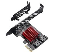 Cpolebev PCIe Un 2 Porte SATA 3.0 6 Gbps SSD Adattatore PCI-E PCI Express X1 Scheda Controller Scheda di Espansione Supporto X4 X6 X8 X16