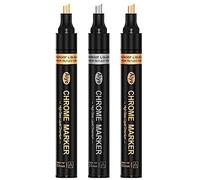 Cpolebev Penna In Metallo Pennarello Riflettente 3 Colori Pennarelli Metallici Permanenti, Area di Applicazione Più Ampia di 2-3 Mm, Lucida, Impermeabile