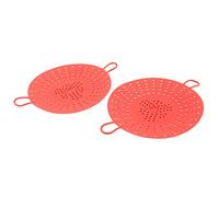 Cpolebev Pentola Un nel Silicone da 2 Pezzi, Inserto per Cestello per Cottura Un di per Pentole Un Pressione, Microonde, Multicooker, Rosso