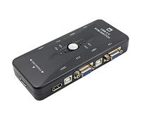 Cpolebev per 4 Porte USB 2.0 KVM Switch Box Tastiera Monitor VGA SVGA PC Laptop