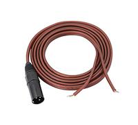 Cpolebev per Altoparlanti XLR, Nudo per Altoparlanti un Spina XLR, Connettore XLR un 3 Pin Placcato Audio di Ricambio Estremità Aperta