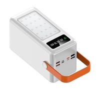 Cpolebev per Batteria 18650 da 35 Slot con Torcia A LED per Avventure all'Aria Aperta Caricatore USB PD QC3.0 da 22,5 W (Batteria)