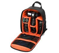 Cpolebev per Fotocamera Multifunzionale, Borsa per Fotocamera da Esterno Impermeabile per Escursioni e Viaggi Sprots-Arancione